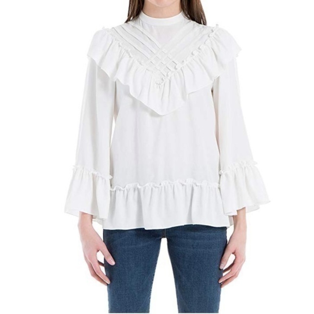 MAXSTUDIO Ruffled Top sz S